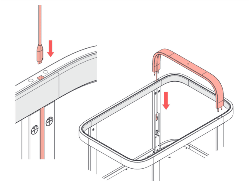 Mounting the monitor arc