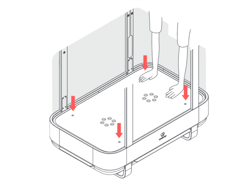 Attaching the crib mesh