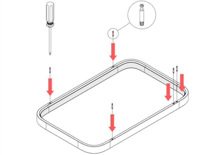 Assembling the top rail