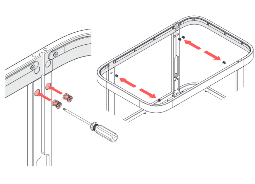 Assembling the top rail