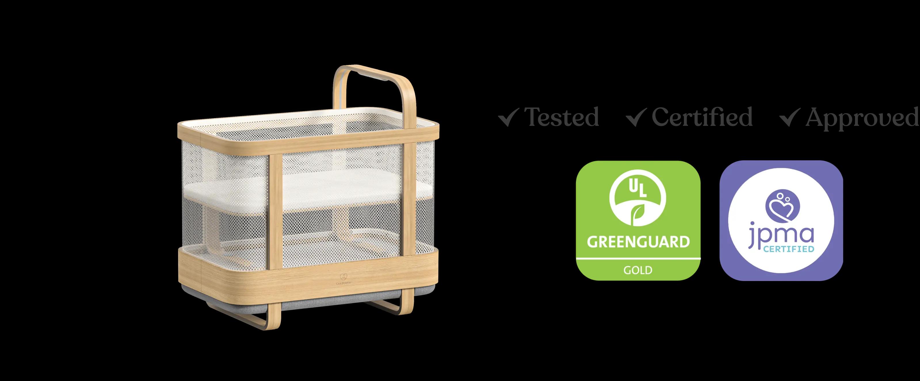 cirtified Cradlewise Smart Crib