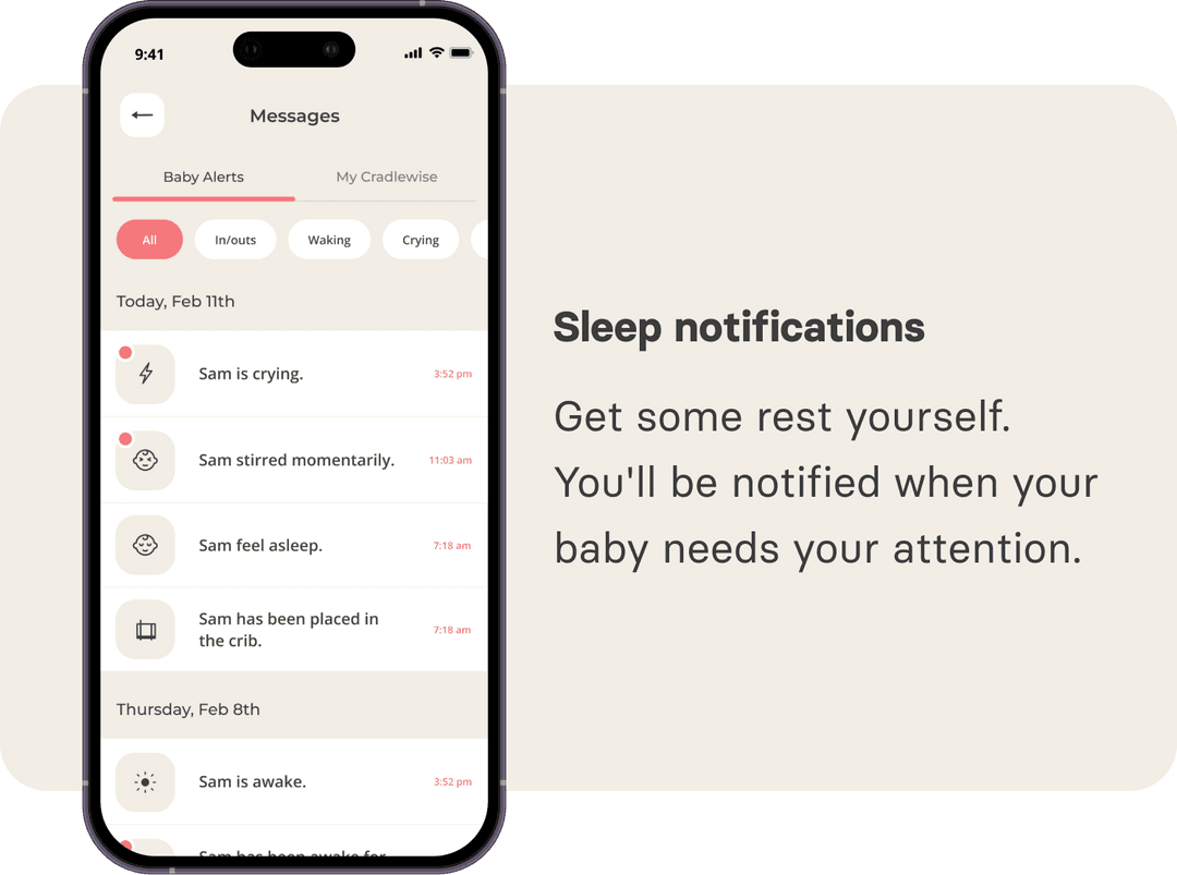 Cradlewise smart bassinet app