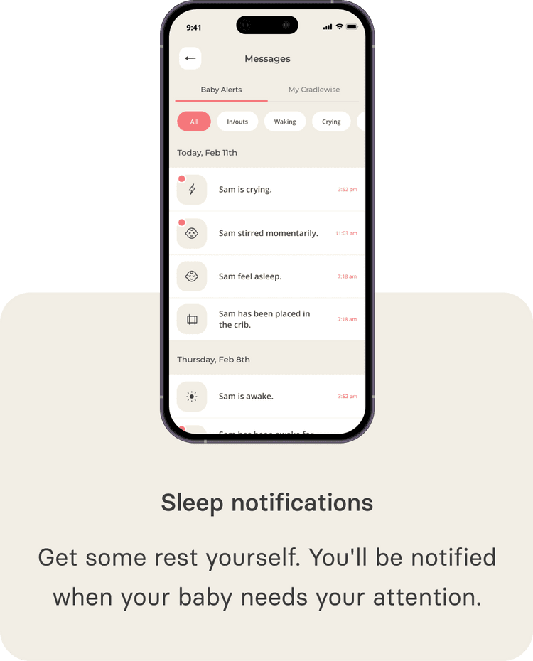 Cradlewise smart bassinet app