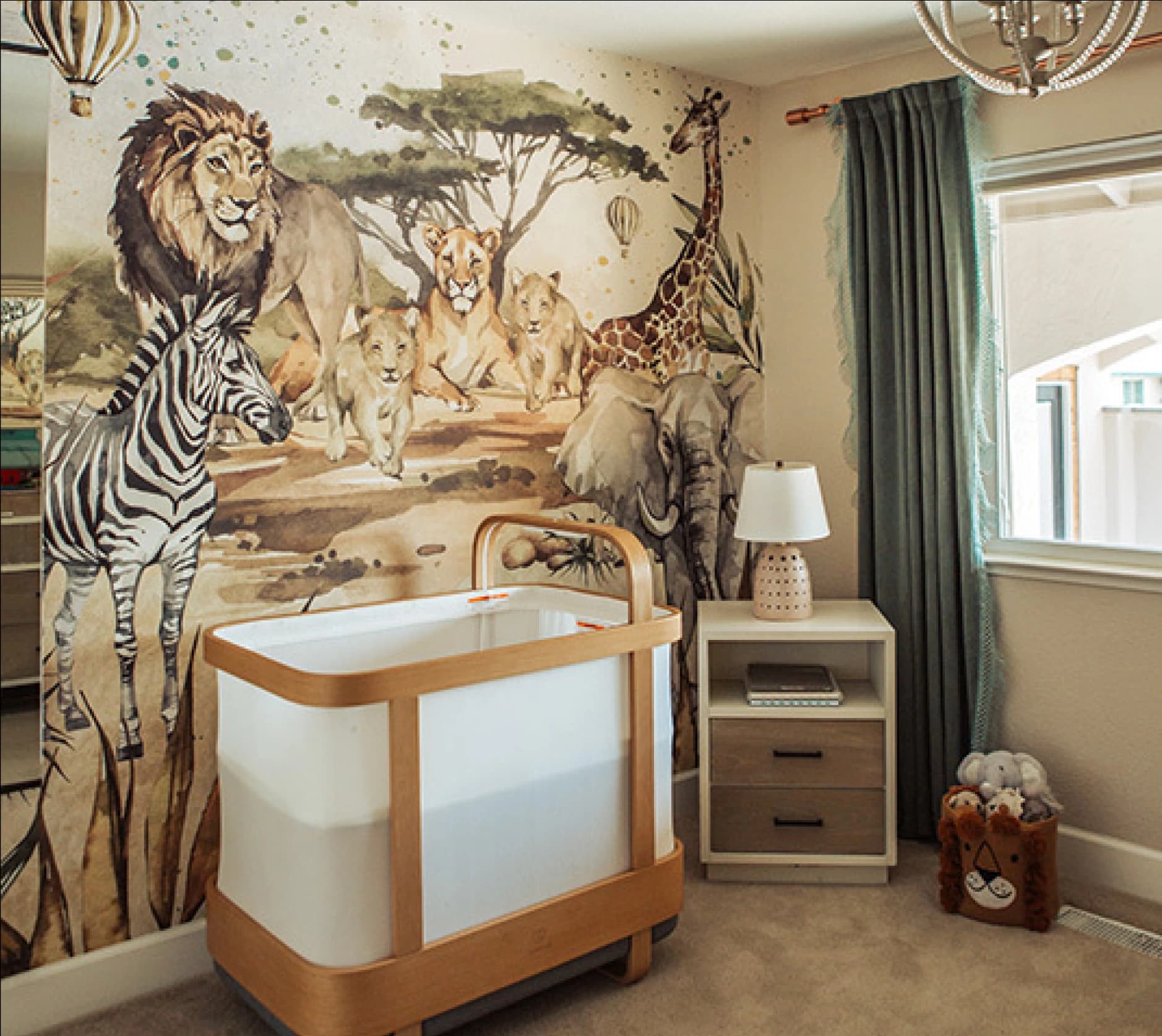 Neutral-toned nursery with Cradlewise