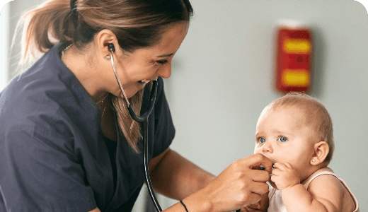 Healthcare family with a Cradlewise smart crib