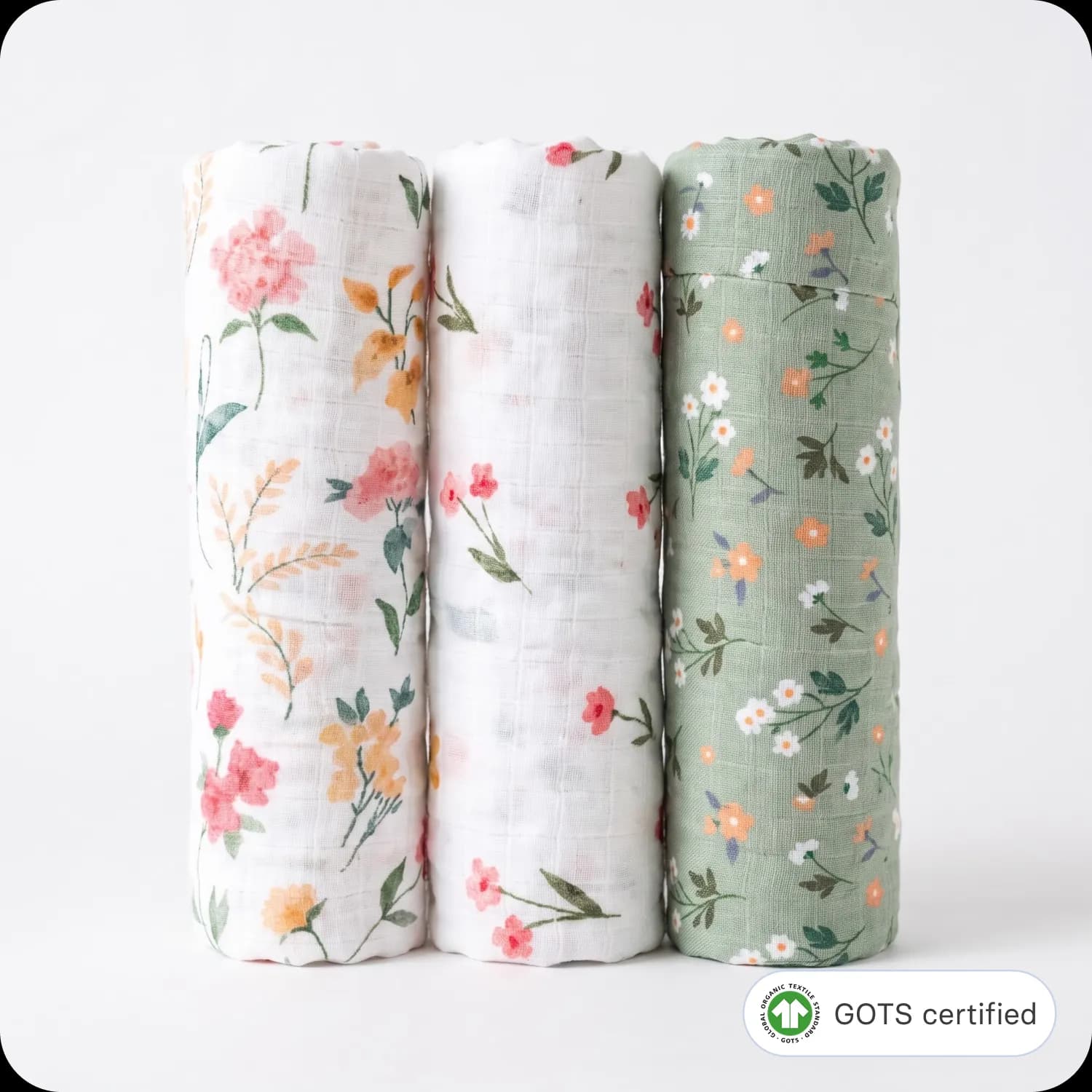 Jungle Safari Muslin Swaddle — Spring Bloom - Set of 3 1