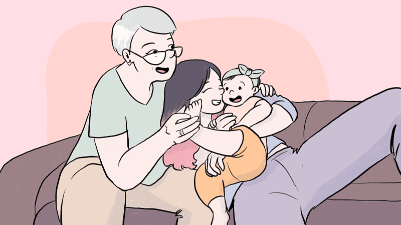 Celebrating your mom’s first Mother’s Day as a grandmother
