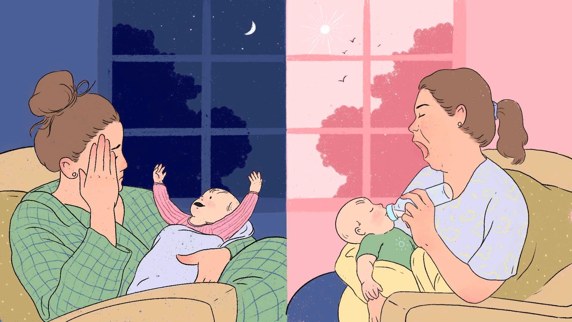 Why does day-night reversal happen in babies?