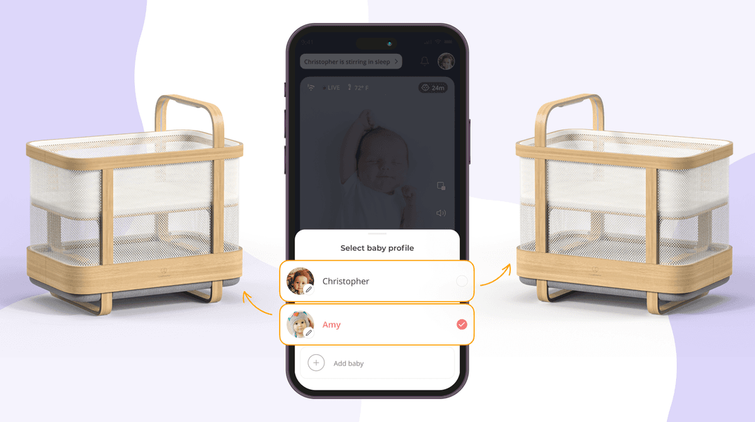 Crib Support New twin cribs support: Manage twins and triplets with Cradlewise